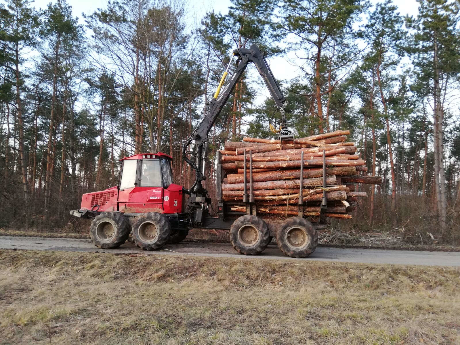 Abtransport von Holzernte Fuchs