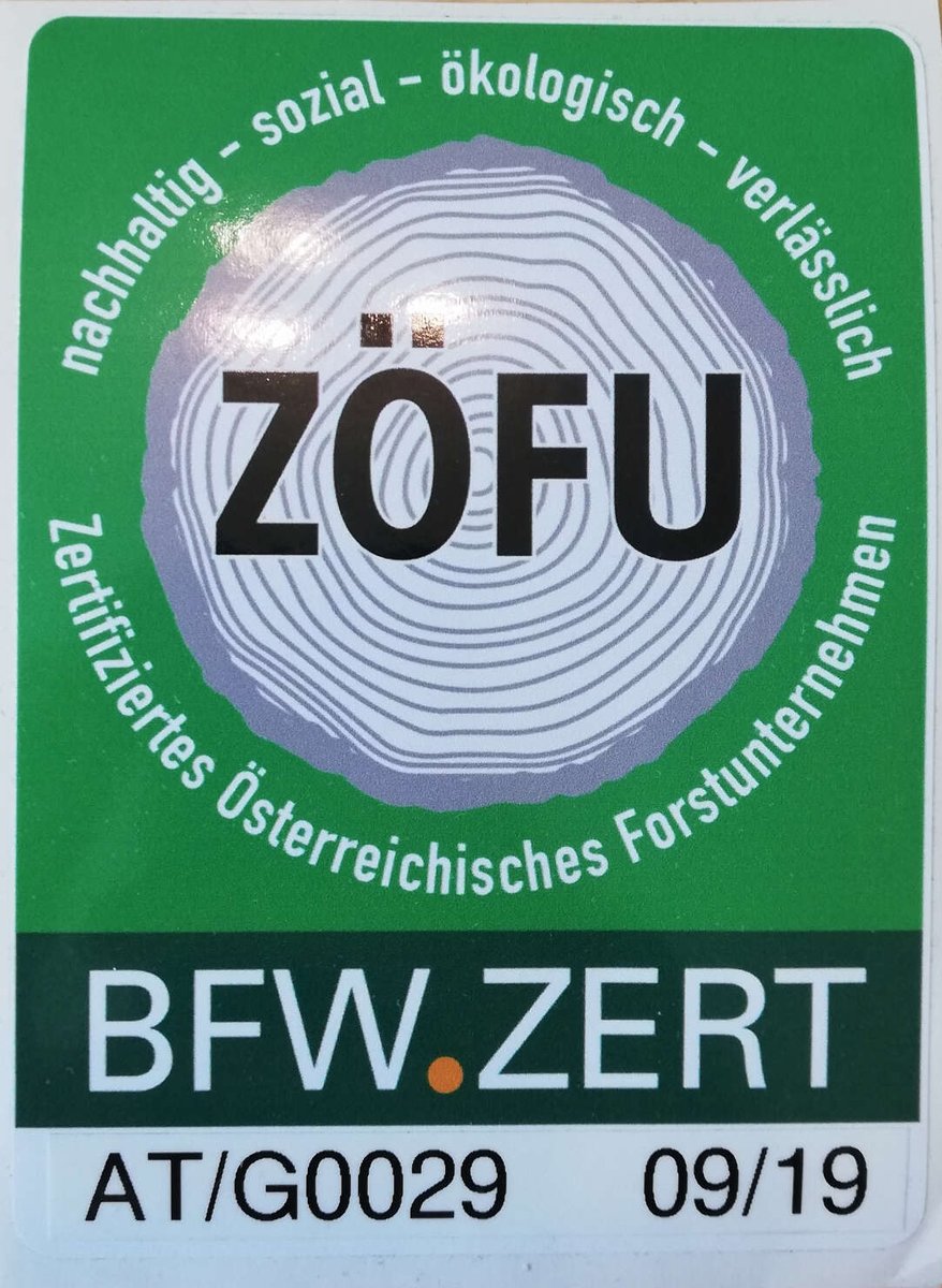ZÖFU-Zertifikat von Holzernte Fuchs